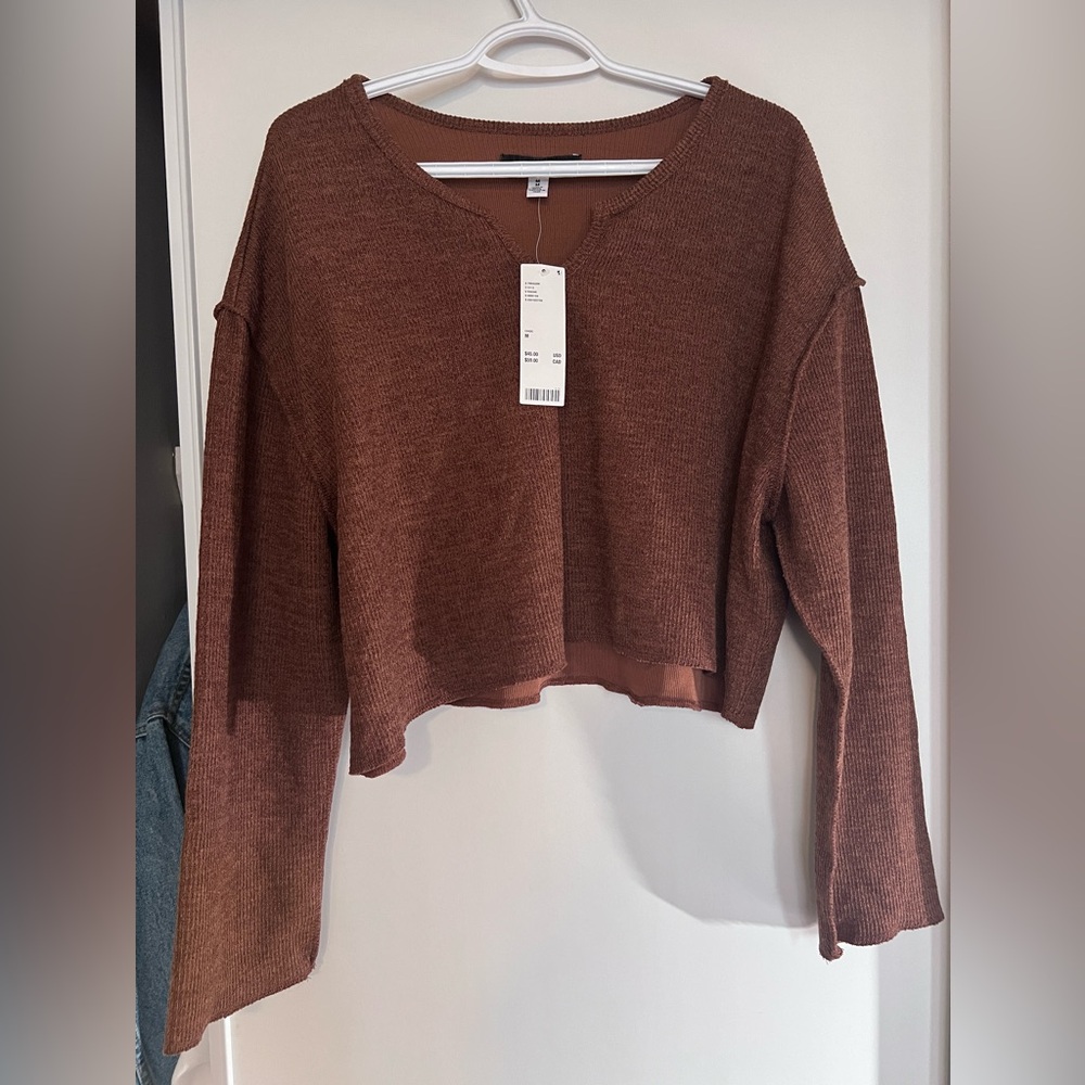 Urban outfitters chocolate coloured long sleeve shirt M